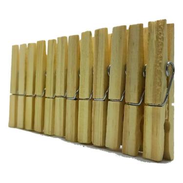 Imagem de 2X Prendedor De Roupa Madeira 5 Duzias