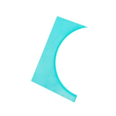 Imagem de Espátula De Bolo Plástico Para Alisar E Decorar Silver Chef Meia Lua Arco