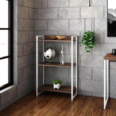 Imagem de Estante Dynamica 60X30X104cm C/03 Prateleiras Estrutura Branca - Compa
