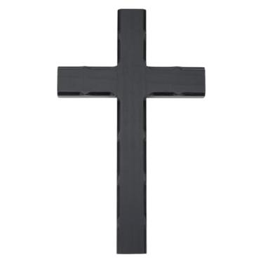 Imagem de HOBBIESAY 1 peça cruz de parede de madeira 15 x 25 cm preta para pendurar na parede cruz de madeira crucifixo católico crucifixo crucifixo crucifixo para casa, igreja, casamentos, decoração de