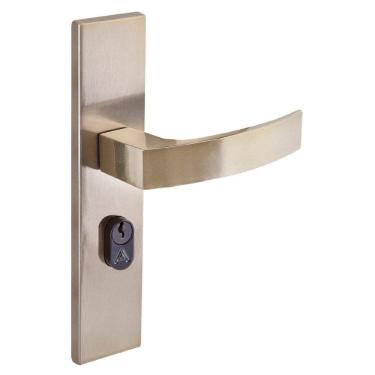 Imagem de Fechadura Entrada Espelho S40 Latonado Quadratta Curva Aliança