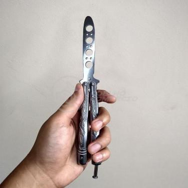Imagem de Knife Silver Butterfly Prata Borboleta Dobrável De Aço