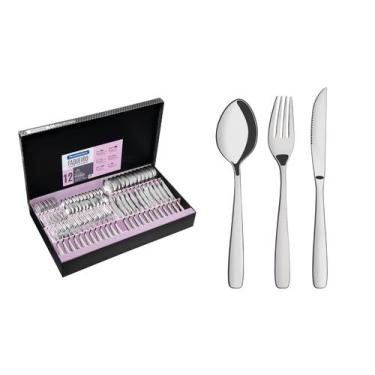 Imagem de Faqueiro Tramontina Amazonas em Aço Inox com Facas para Churrasco Acab