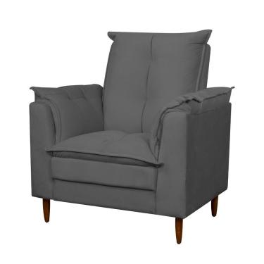 Imagem de Poltrona De Amamentação Confortável Helena Cinza