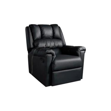 Imagem de Poltrona Reclinável C- Massagem P- Sala Vermont Zero Wall Courano Preto - Probel