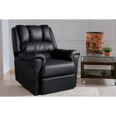 Imagem de Poltrona Reclinável C/massagem P/ Sala Vermont Zero Wall Courano Preto - Probel