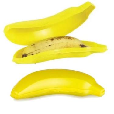 Imagem de Porta Banana Lancheira de 210ml Plasútil Pote para Mochila