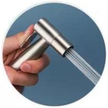 Imagem de Ducha Higiênica 1/4 Volta Luxo Prata Gatilho Inoxidável 304