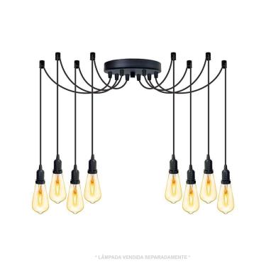 Imagem de Lustre Aranha Com 8 Pendentes De 2 M + Soquetes