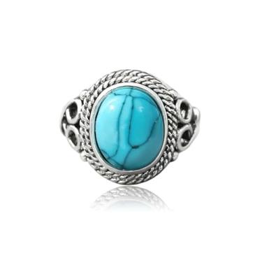 Imagem de Uunuuo Anéis de ouro turquesa para mulheres, joias ocidentais, boho, estilo caubói, chique, strass, anéis de polegar empilhados, roupas de concerto country para mulheres, acessórios de meias de Natal