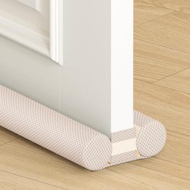 Imagem de fowong Batente De Corrente Ar Ajustável 30" A 36" Para Parte Inferior Das Portas, Bloqueador Ruído À Prova Som, Fácil Instalar, Bege