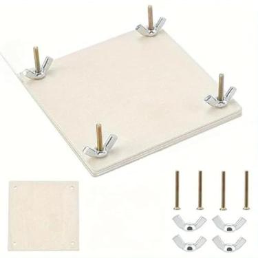 Imagem de 1 kit de prensa de flores de madeira para preservar espécimes botânicos folhas flores com facilidade, ferramenta de artesanato faça você mesmo, acessórios para entusiastas da natureza