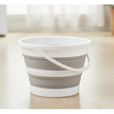 Imagem de Balde Dobrável Retrátil 10 Litros em Plástico Resistente e Silicone