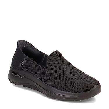 Imagem de Skechers Go Walk Arch Fit Slip-ins - Visualizações de verão, Preto, 7 Wide