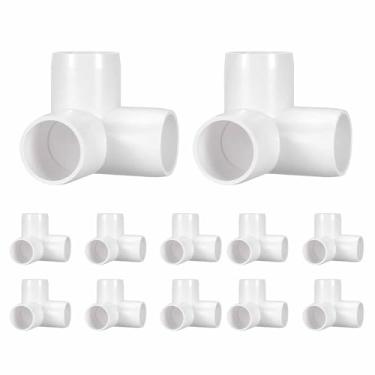 Imagem de DTGN 12 peças de encaixe de PVC de cotovelo de 3/10.2 cm, encaixe de tubo de PVC de grau de mobiliário SCH40, conector de cotovelo de canto DIY para móveis de construção, conexão de estrutura de