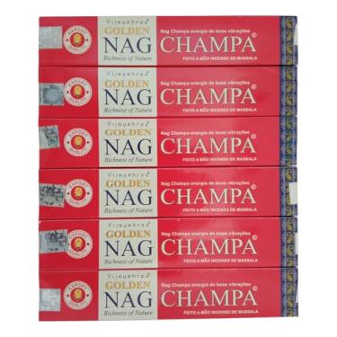 Imagem de Incenso Massala Vijayshree Golden Nag Champa Cx.6un.15g