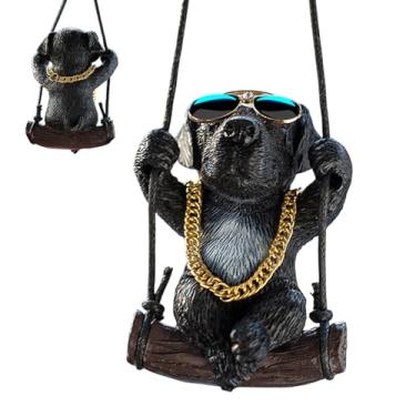 Imagem de Espelho retrovisor de cachorro oscilante | Acessórios de pingente de espelho retrovisor, decoração engraçada de pendurar automóveis para caminhão, van, sedan, trailer e veículo