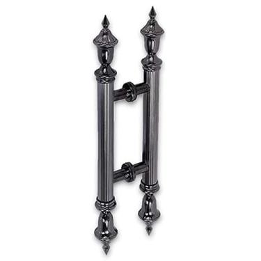 Imagem de Barra de puxador de porta estilo europeu, substituição de peças de alça de aço inoxidável, puxadores de porta de cozinha principal francesa de luxo, fácil instalação (cor: preto, tamanho: 120 cm/47 1