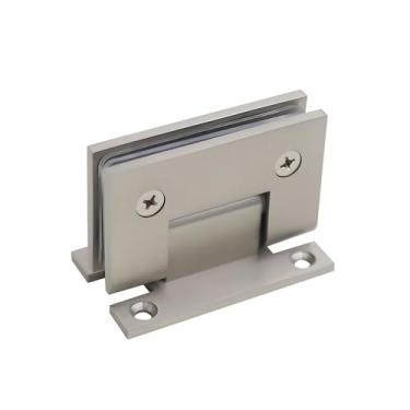 Imagem de Dobradiça de porta de vidro de latão, dobradiças de porta de chuveiro de 90 graus, kit de substituição de porta de chuveiro resistente para portas de vidro sem moldura de 5/40.6 cm-1/5.1 cm (10-12 mm)