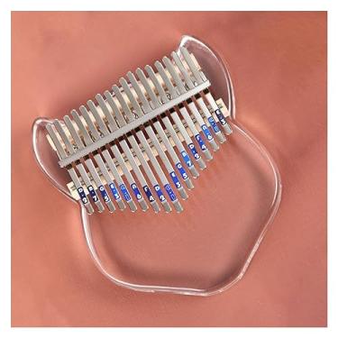 Imagem de Piano de polegar Kalimba 17 tons acrílico transparente dedo piano iniciante instrumento musical (cor: 01)