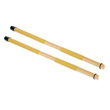 Imagem de Matybobe Baquetas de bambu para baquetas leves, acessório de instrumento musical para amantes de bateria (amarelo)