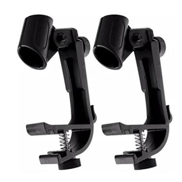 Imagem de LiebeWH 2 Peças de Clipe de Microfone de Tambor, Suporte de Montagem de Microfone, Clipes Ajustáveis, Kit de Plástico, Rotação de 180 Graus, Fácil de Instalar, 22 Mm de Diâmetro, para de 18-28 Mm,