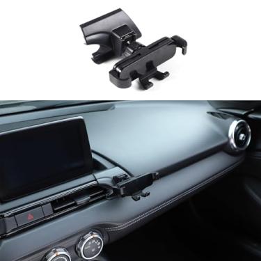 Imagem de Aotumcer Suporte de celular compatível com Mazda MX-5 2016-2025 console central saída de ar suporte de telefone, suporte de braço telescópico, estilo B, preto