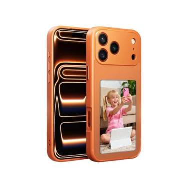 Imagem de KSOPUERT Capa de tela de tinta eletrônica NFC de alta resolução atualizada de 4 polegadas para iPhone 17 faça você mesmo, capa traseira personalizável com suas imagens/texto sempre em exibição