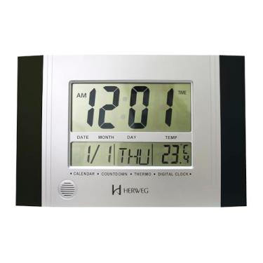 Imagem de Relógio de Parede Digital Preto