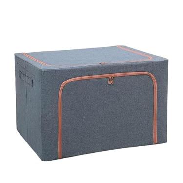 Imagem de Caixa Organizadora Multiuso Dobrável Closet Guarda Roupa Armário Gaveta Roupa Cama Toalha (Azul, 24 Litros)