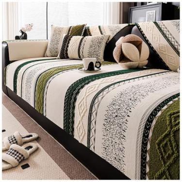 Imagem de SPXMQSS Capa de sofá antiderrapante para sofá seccional, capa de sofá universal de chenille macio de 1, 2, 3, 4 lugares, protetor de móveis para sala de estar B 90 x 160 cm