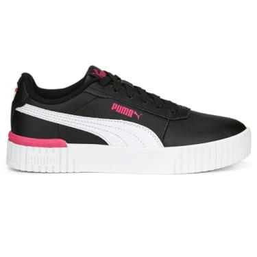 Imagem de PUMA Tênis infantil feminino Carina 2.0 com cadarço casual - preto - tamanho 5,5 M