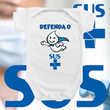 Imagem de Body Roupa Para Bebê Defenda O Sus Menino Menina - Borizinho Baby, Bra