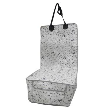 Imagem de Capa de Banco para Cão Protetor Carro Pets Estampas Osso Anti-Risco Traseiro Carros Caminhões SUVs