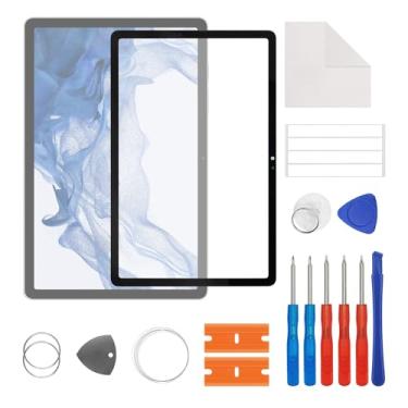 Imagem de SwarKing Vidro de exibição, vidro frontal, substituição de lente de tela externa, compatível com Samsung Tab S9 FE 5G SM-X510 SM-X516B com kit de ferramentas de reparo gratuito (sem visor LCD)