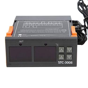 Imagem de AUNMAS Termostato Digital de Sonda Dupla, Display de Tela Dupla, Medição de Alta Precisão, Sensor de Controle de Temperatura Ajustável para Aquário Com Efeito de Estufa (12V)