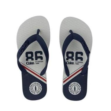 Imagem de Sandália Masculina Coca-Cola Cc4441 Sprint Branco/Marinho-Masculino
