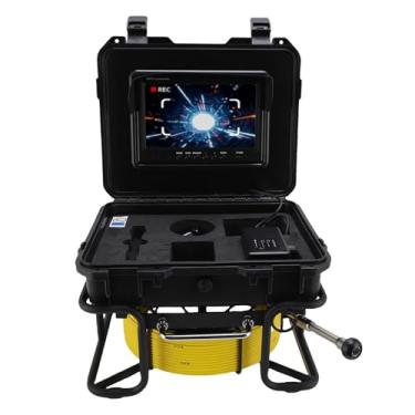 Imagem de Luocute Câmera de Esgoto, Câmera de Inspeção de Tubo de 50 M Com Tela IPS de 9 Polegadas 1080P, 6 Luzes LED Ajustáveis, Cartão de 32 GB, Função DVR, para Duto de Parede de Linha de Esgoto (plugue da