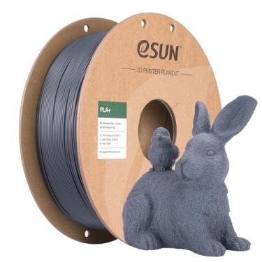 Imagem de eSUN Filamento PLA+ 1,75 mm Cinza 1 kg, Precisão Dimensional +/- 0,03 mm, Adequado para a Maioria das Impressoras 3D
