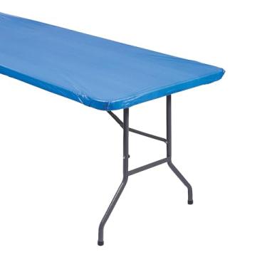 Imagem de Fun Express Toalha de mesa de plástico azul royal de 2,5 m