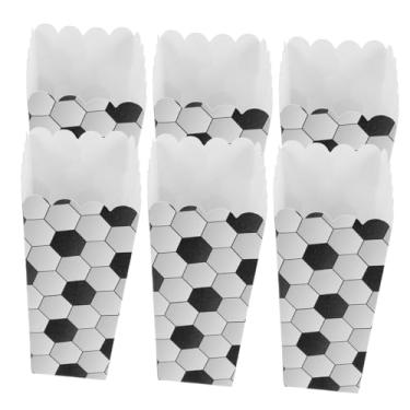 Imagem de FELTECHELECTR 6pcs Soccer Themed Popcorn Boxes Fun Snack Containers for Birthday Parties Adorable Popcorn Holders for Treats and Favors for Sports Celebrations