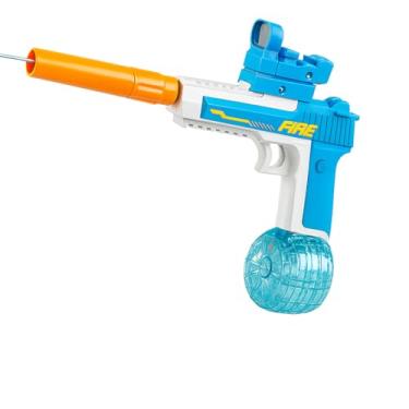 Imagem de Pistola De Água Automática Longo Alcance com LED e Bateria Recarregável Brinquedo Infantil para Crianças Brinquedo Arminha de Lançadora de Agua Arminha Water Gun (Azul)