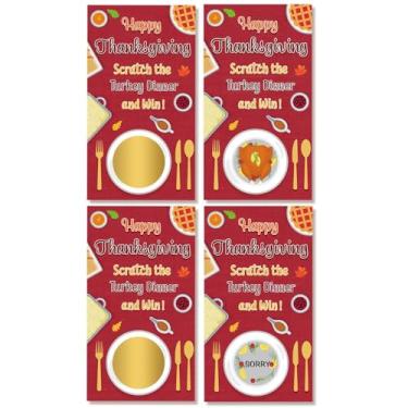 Imagem de Sealmic 50 PCS Happy Thanksgiving Scratch Off Stickers Cards Gift Certificates Find The Turkey to Win for Friendsgiving Party Game Adults Family Kids Fun Dinner Activities