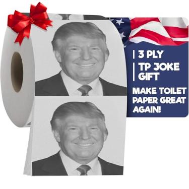 Imagem de Gagster Rolo de papel higiênico Donald Trump – Presente político engraçado para mordaças de banheiro Democratas e Republicanos