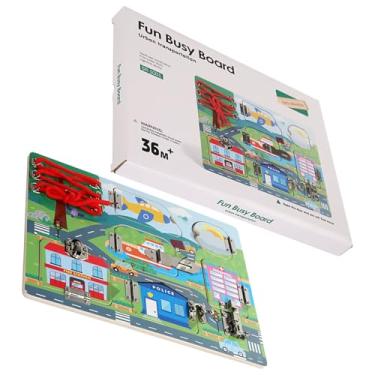 Imagem de Painéis Sensoriais,Brinquedo Educativo de com Fechaduras,Placa de Quebra-Cabeça de Competências Básicas | para Crianças Meninos Casa Escola Pré-Escolar Aniversário Natal