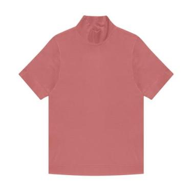 Imagem de Blusa Feminina Gola Alta ViscoTrico Básica Endless Rosa, M, Rosa