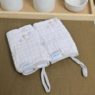 Imagem de Pano de Boca Babete Soft para Bebê 2 Unidades Baby Joy, Estrelas