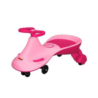Imagem de Carrinho de Rolimã Gira Car Rosa  Musical Plasmacar Skate C/ Luzes Até