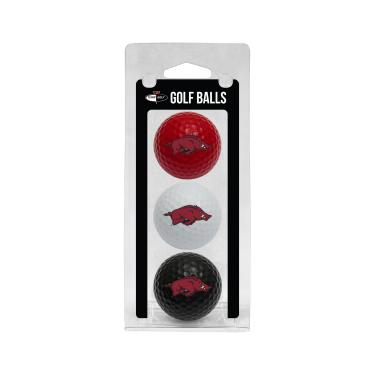 Imagem de Team Golf Bolas de golfe NCAA Arkansas Razorbacks tamanho regulamentado, pacote com 3, impressão colorida e durável do time