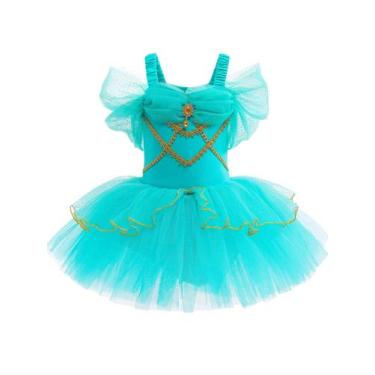 Imagem de Vestido De Dança Ballet Com Mangas Em Camadas Para Menina Princesa Jas